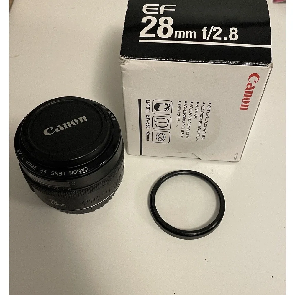 Canon EF 28mm f/2.8 Lens With UV Protector‎ In Working Order